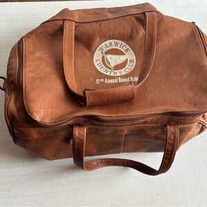 Piel duffle bag in saddle leather color